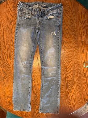 American Eagle Outfitters Light Blue Straight Leg Jeans